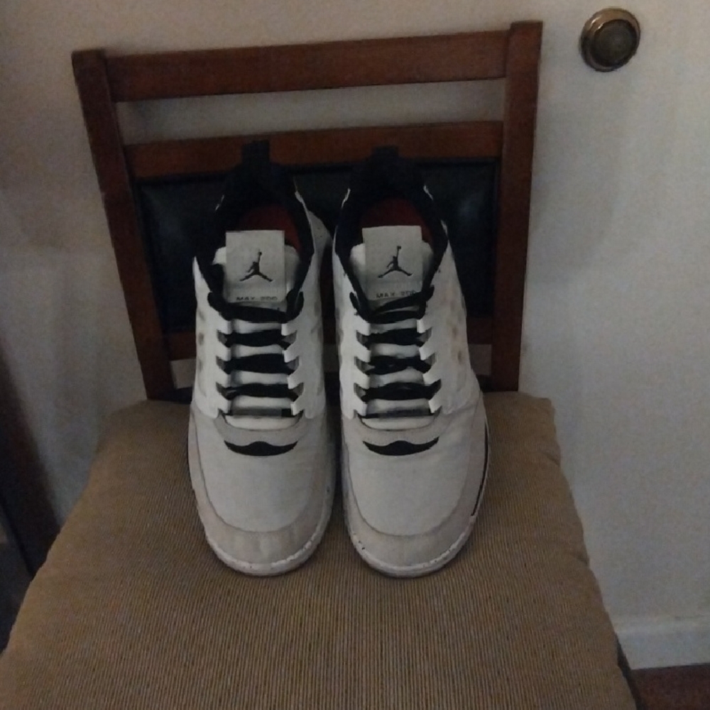 Jordan Men’s White and Black High-Top Sneakers